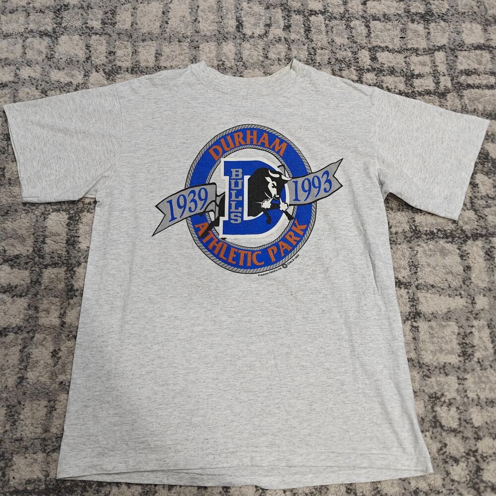Vintage 1993 Durham Bulls Athletic Park Single Stitch T-Shirt Mens L Made USA